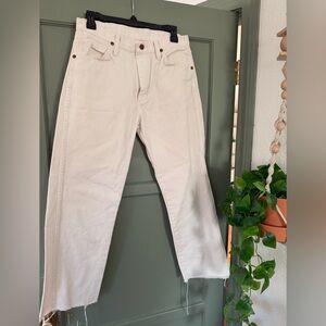 Wrangler Women’s Cropped Off-White / Cream Jeans